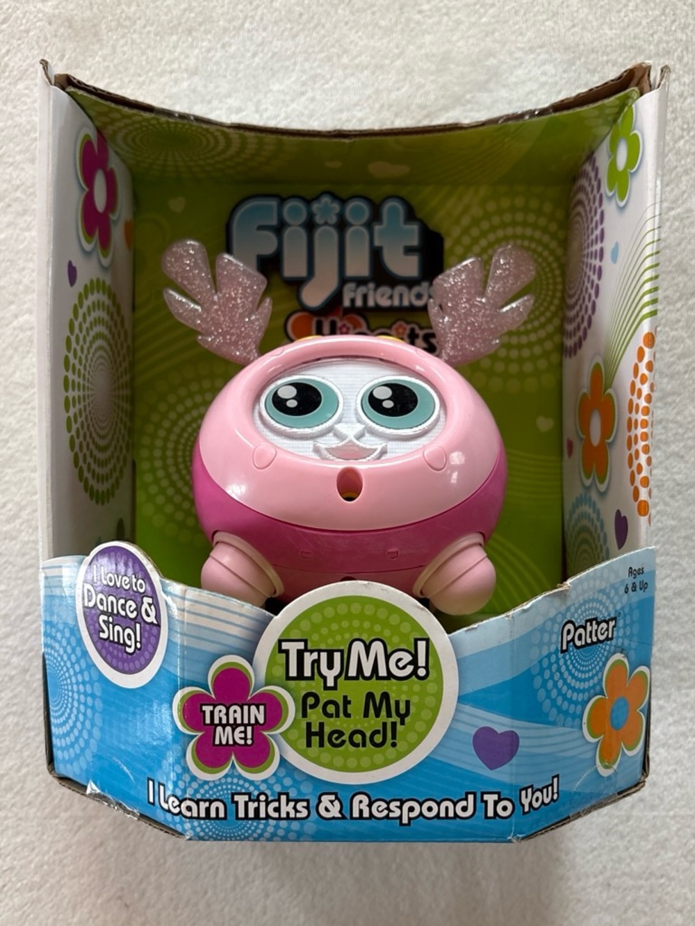 Y2K Vintage Fijit Friends Yippits Figure Pink Patter NWT